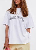 Oversized T-shirt White Logo Black