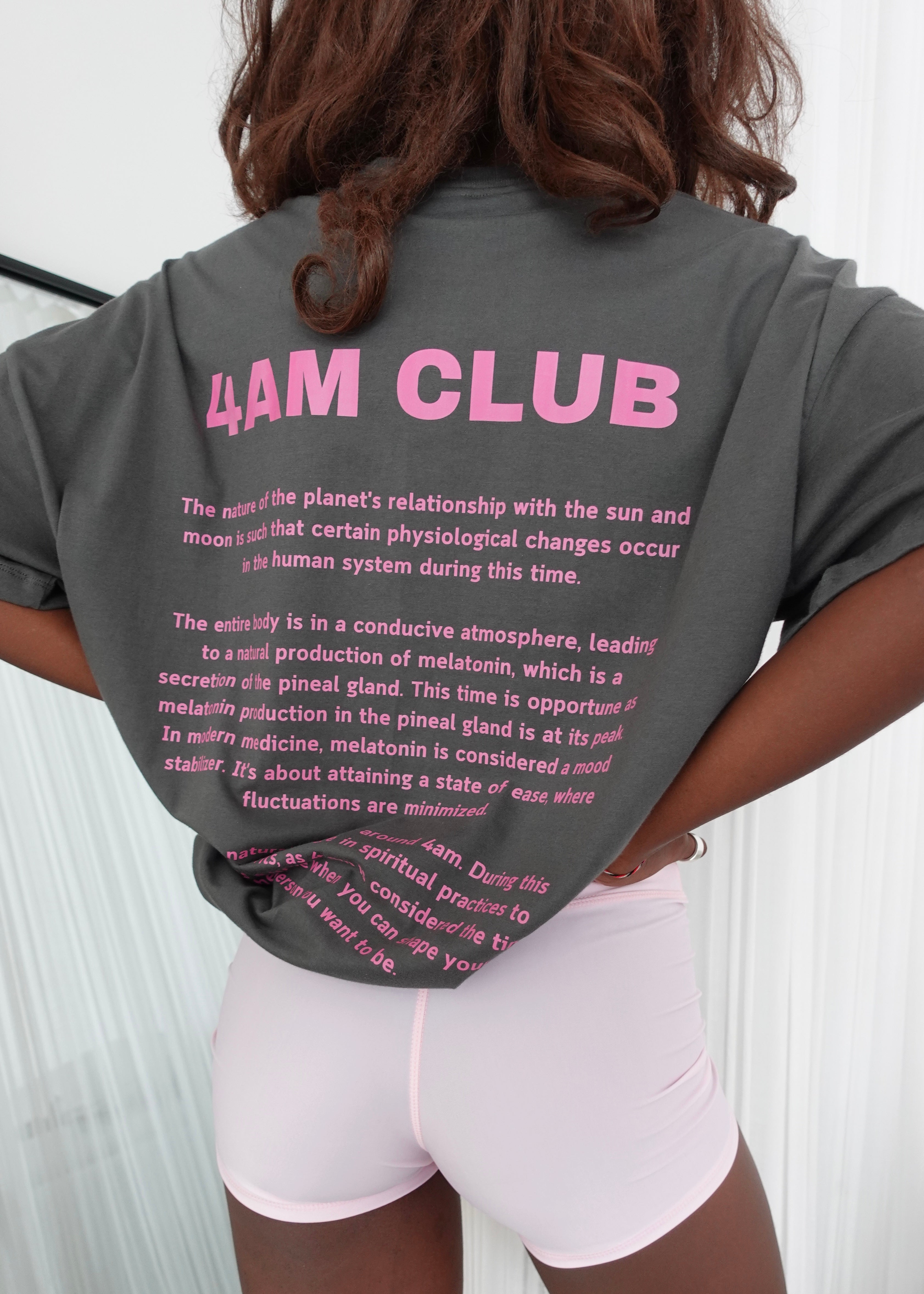Oversized T-shirt 4AM CLUB Grey