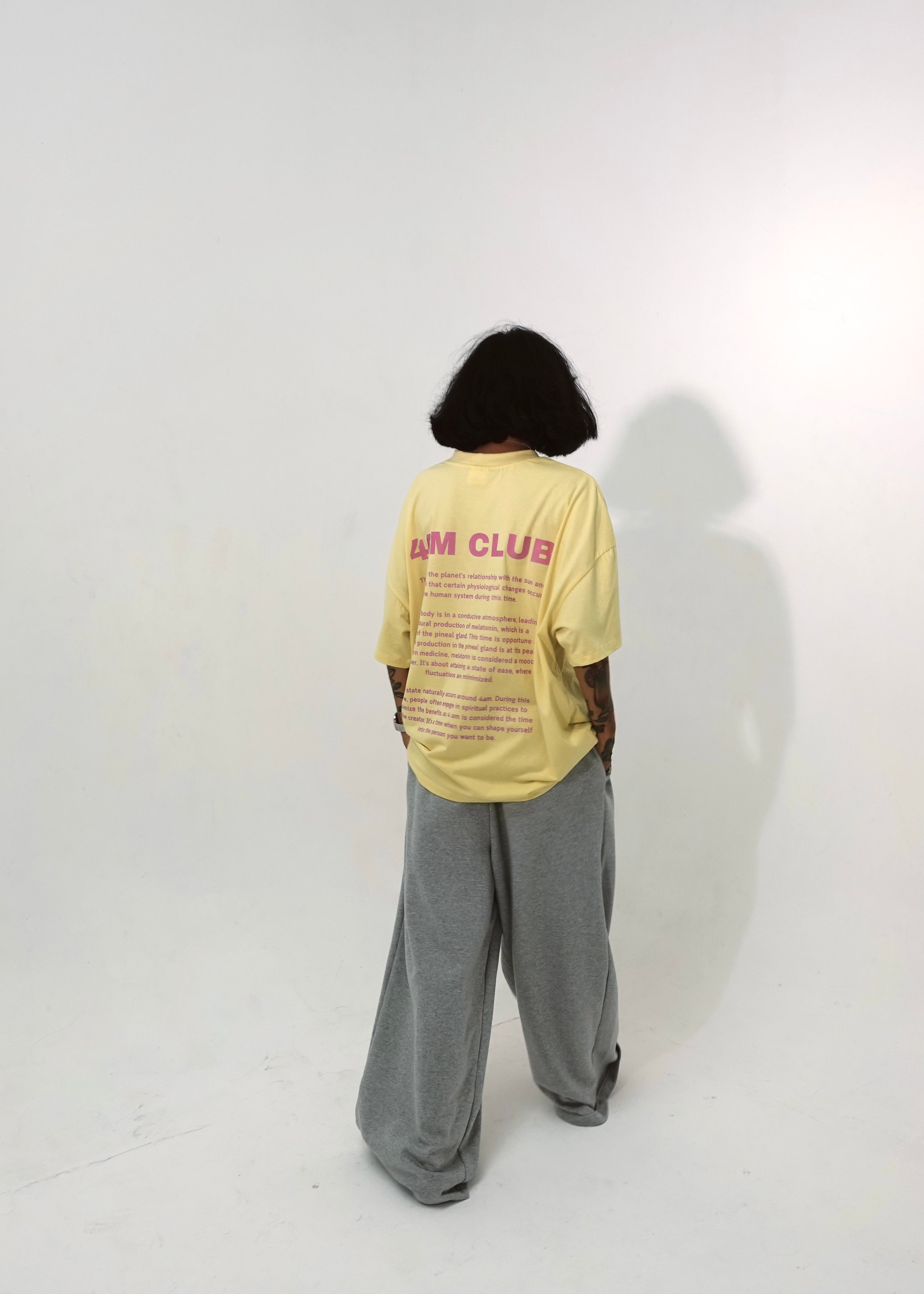 Oversized T-shirt 4AM CLUB Lemon