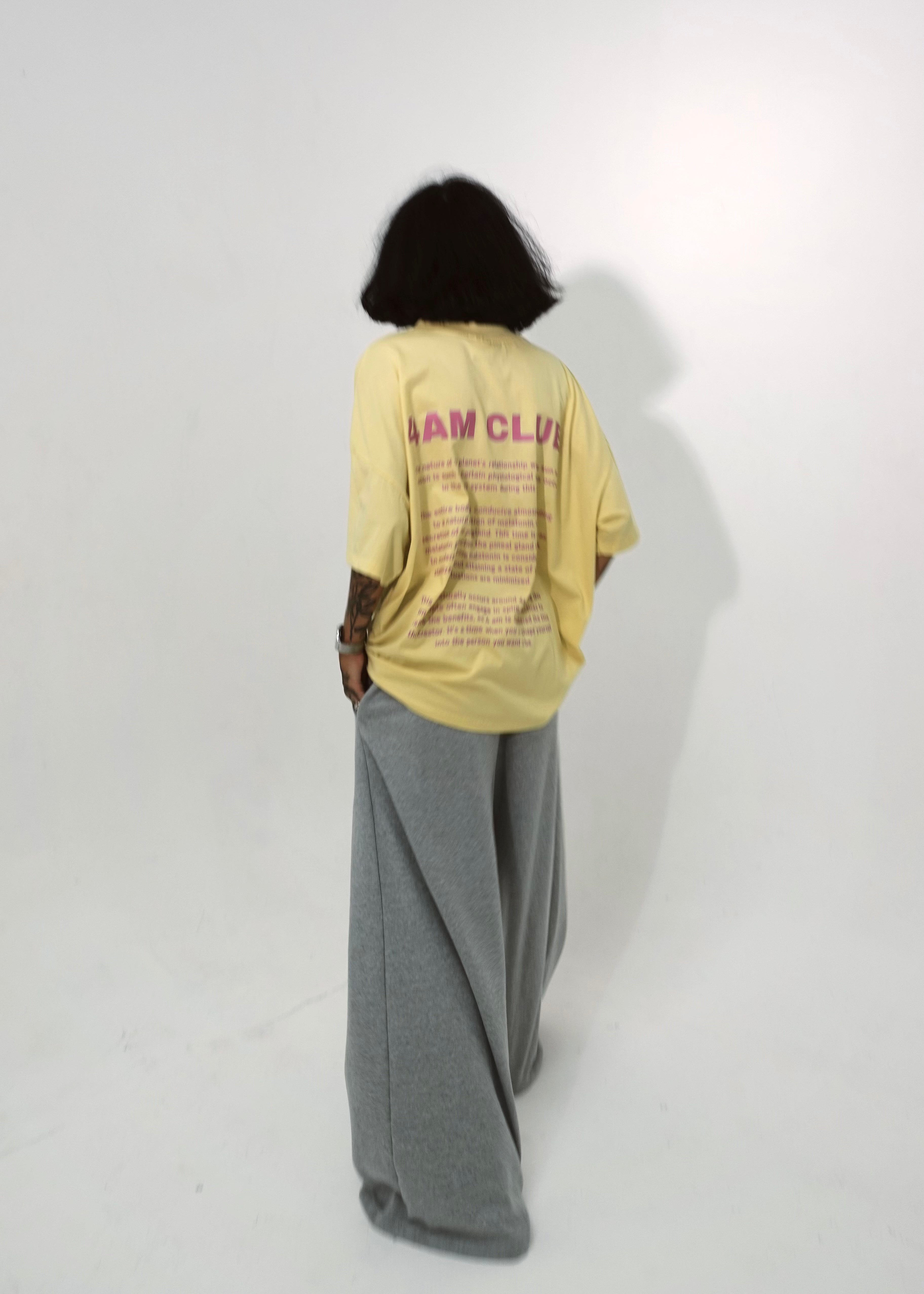 Oversized T-shirt 4AM CLUB Lemon