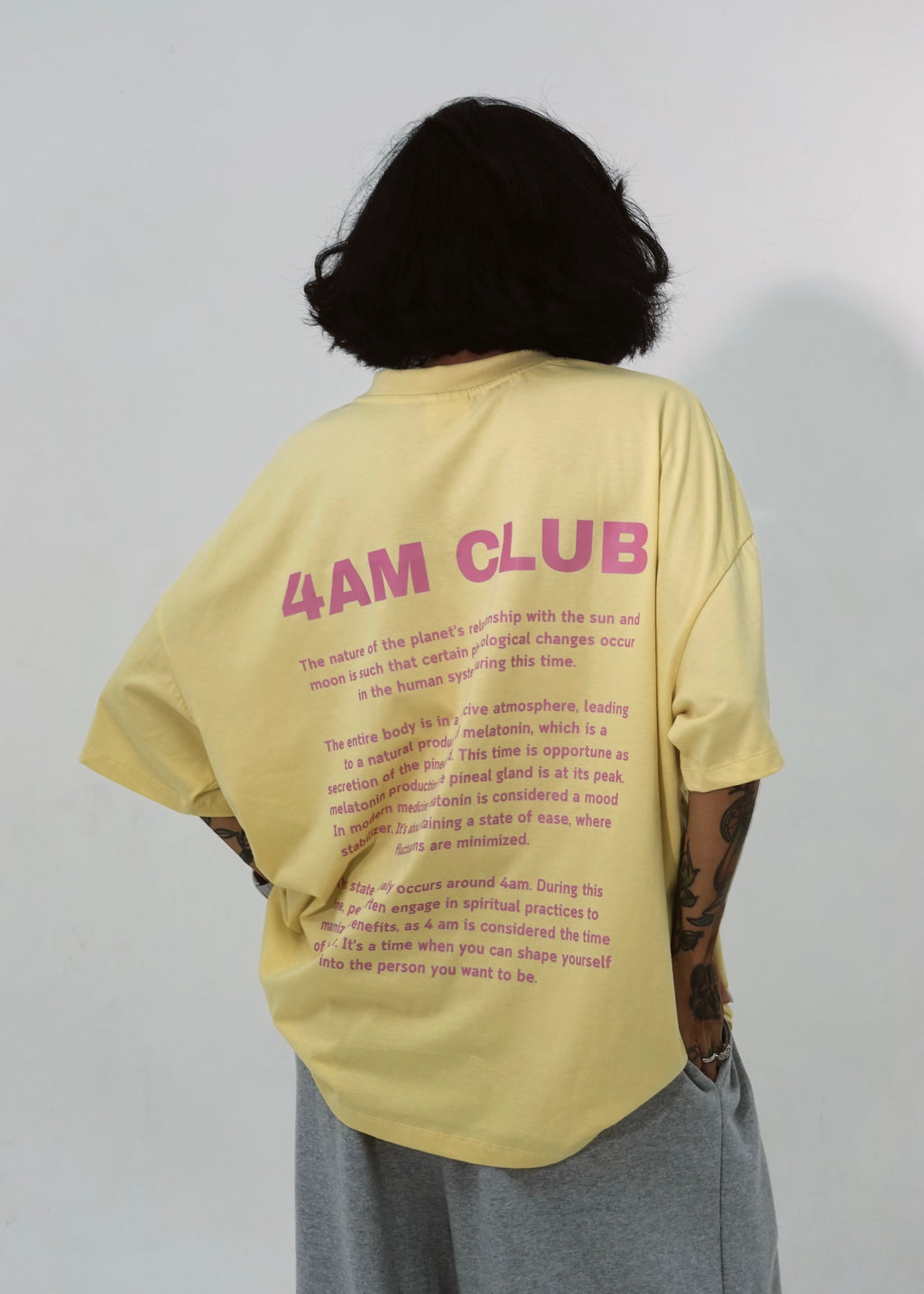 Oversized T-shirt 4AM CLUB Lemon