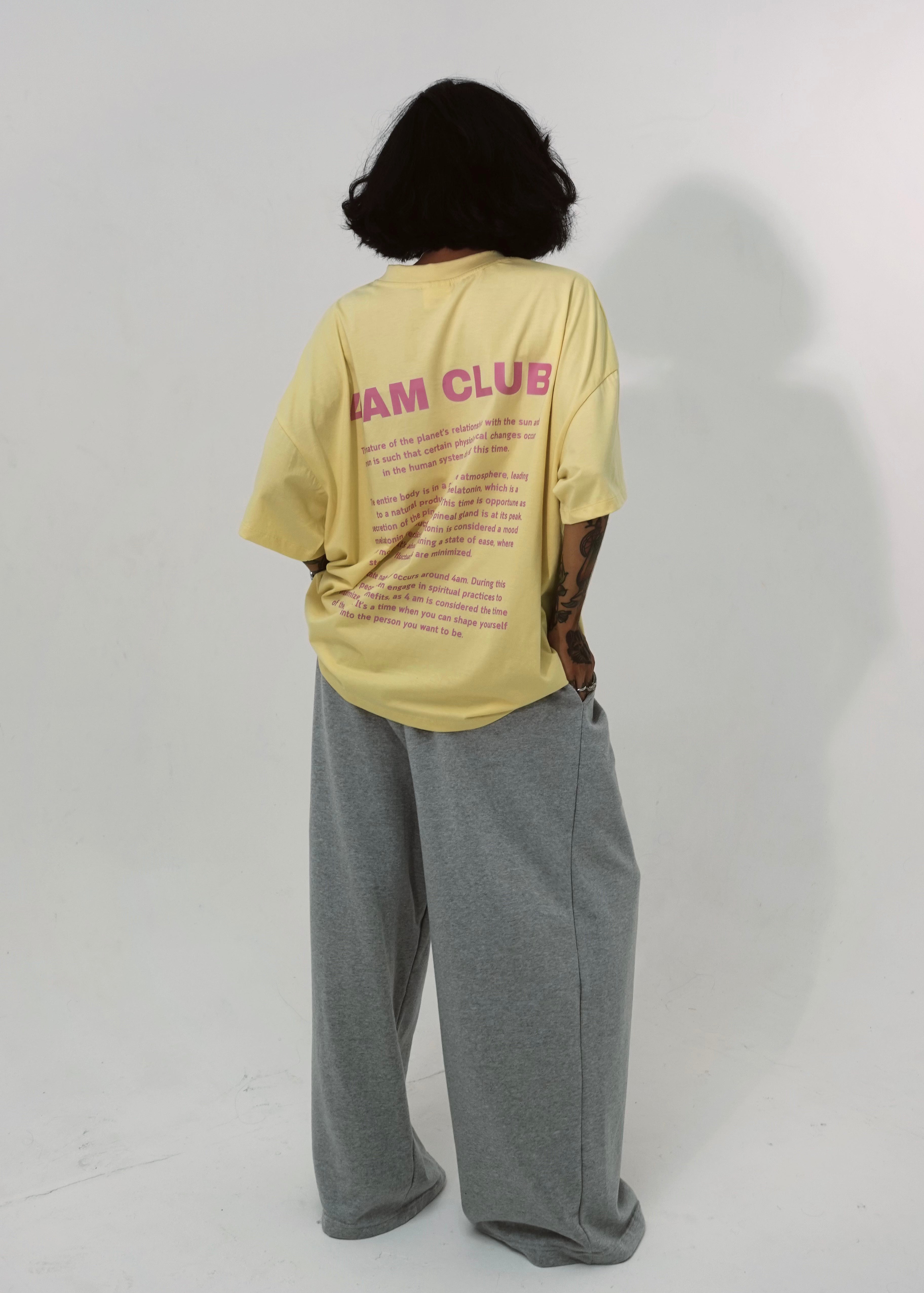 Oversized T-shirt 4AM CLUB Lemon