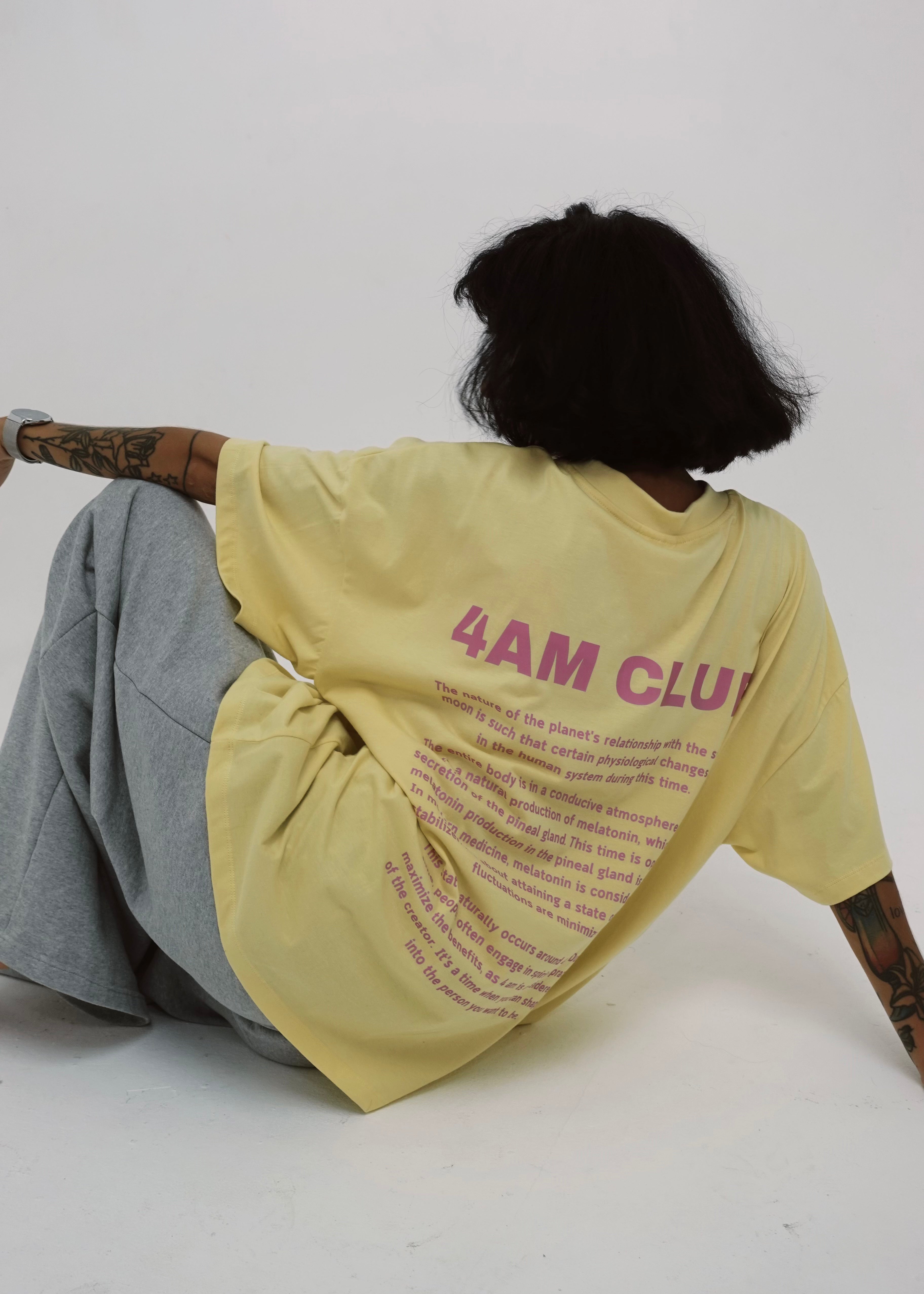Oversized T-shirt 4AM CLUB Lemon