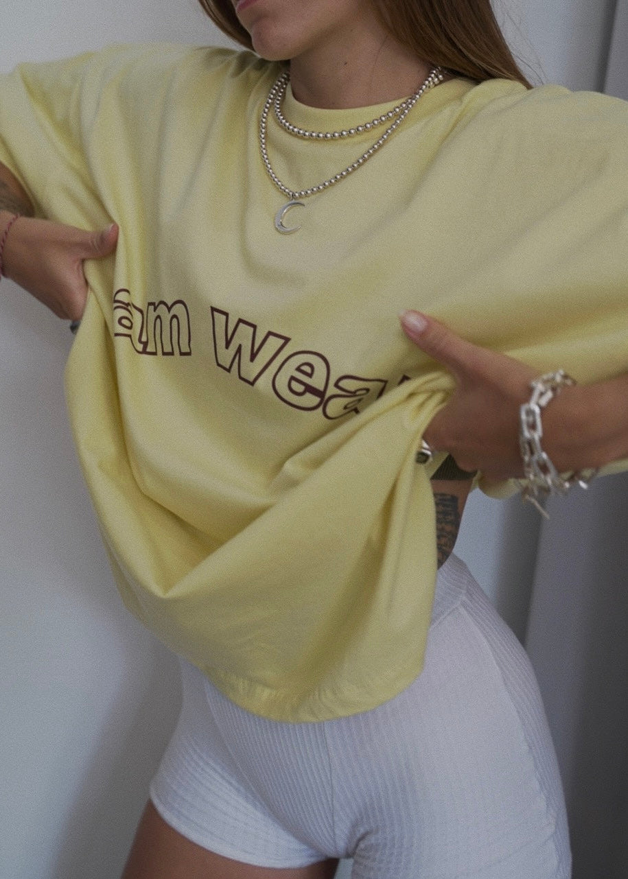 Oversized T-shirt Lemon Brown Logo