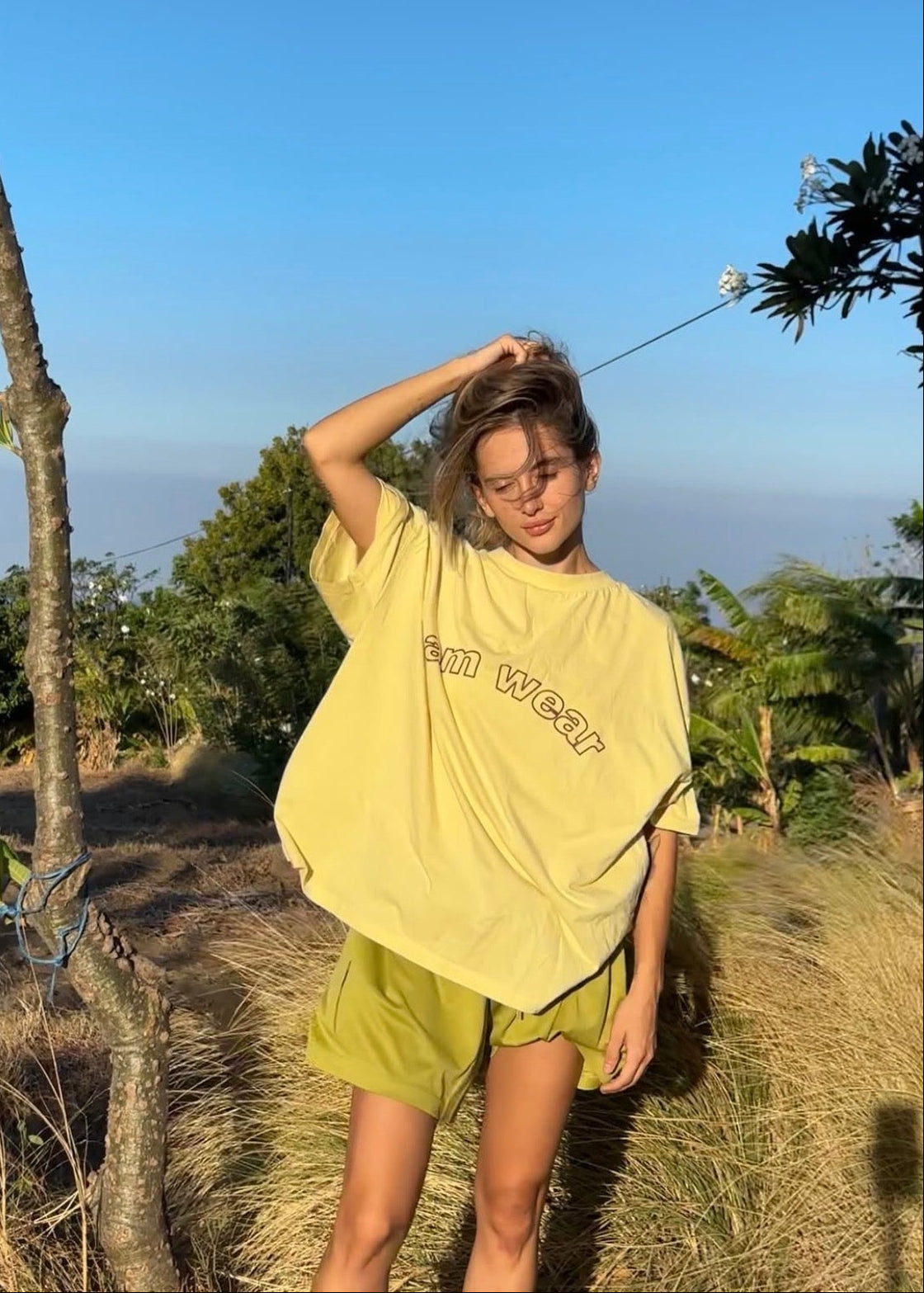 Oversized T-shirt Lemon Brown Logo