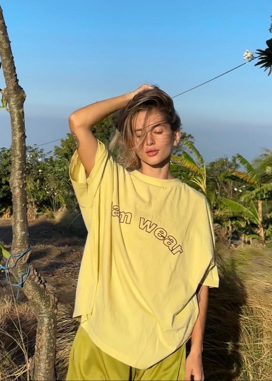Oversized T-shirt Lemon Brown Logo