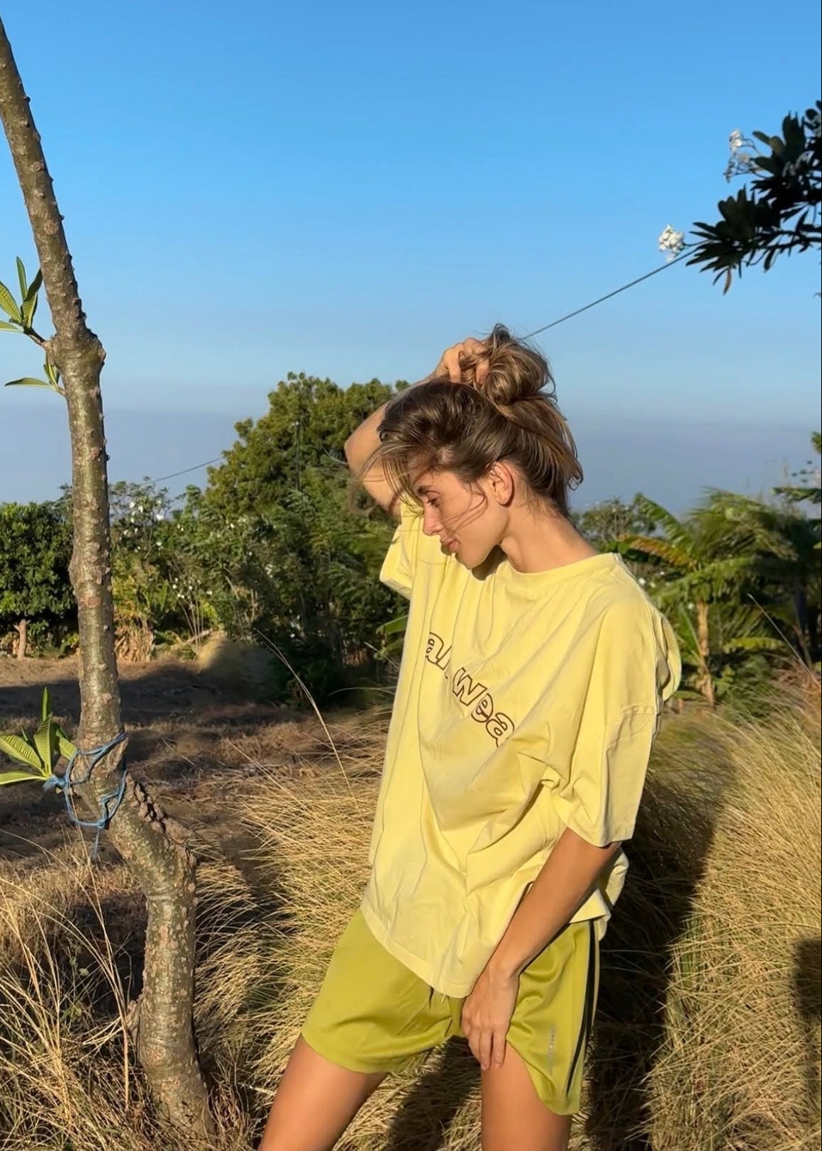 Oversized T-shirt Lemon Brown Logo